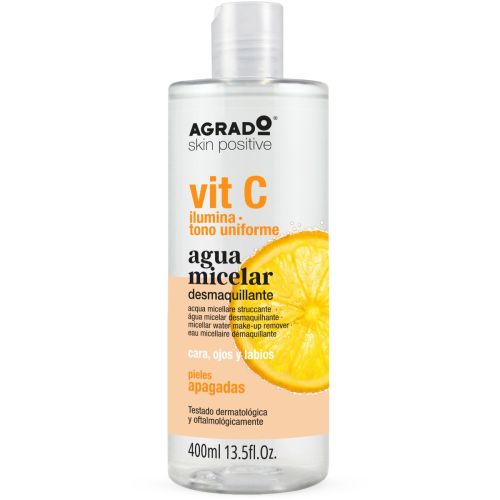 Міцелярна вода Agrado (Аградо) для зняття макіяжу з вітаміном С 400 мл недорого - фото №1 Міцелярна вода Agrado (Аградо) для зняття макіяжу з вітаміном С 400 мл недорого