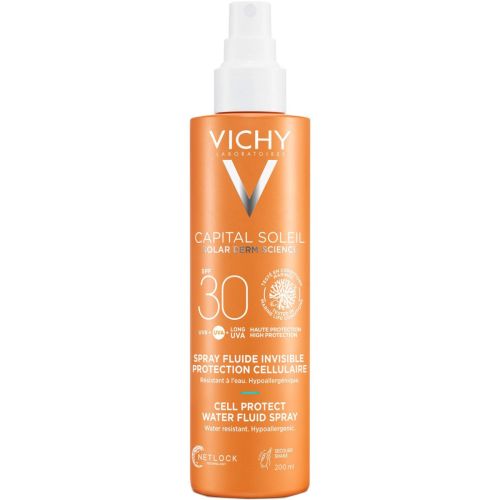 Спрей-флюид Vichy (Виши) Capital Soleil водостойкий солнцезащитный для тела SPF30 200 мл в интернет-аптеке - фото №1 Спрей-флюид Vichy (Виши) Capital Soleil водостойкий солнцезащитный для тела SPF30 200 мл в интернет-аптеке