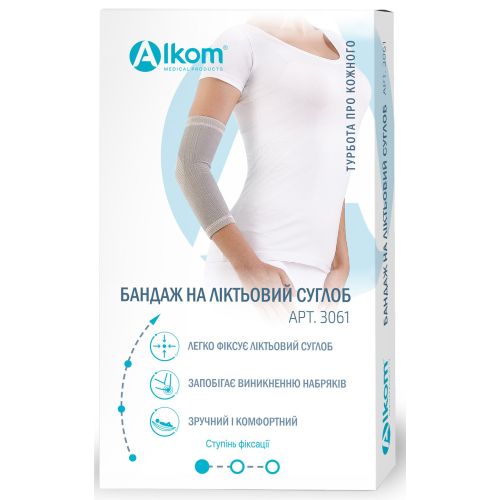 Бандаж Алком на ліктьовий суглоб 3061 (р.4) фото - фото №1 Бандаж Алком на ліктьовий суглоб 3061 (р.4) фото