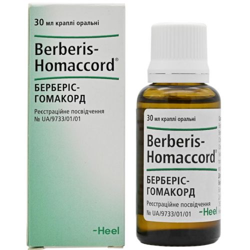 Берберіс-Гомакорд краплі оральні 30 мл замовити - фото №1 Берберіс-Гомакорд краплі оральні 30 мл замовити