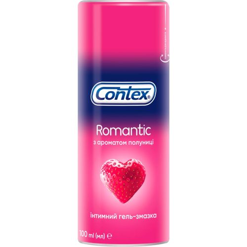 Гель-смазка Contex Romantic с ароматом клубники, 100 мл в аптеке - фото №1 Гель-смазка Contex Romantic с ароматом клубники, 100 мл в аптеке