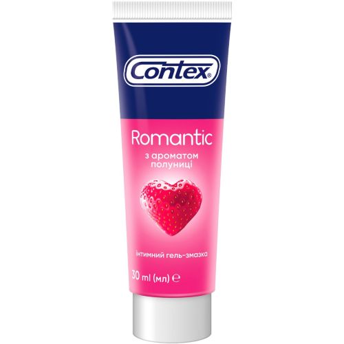 Гель-смазка Contex Romantic с ароматом клубники, 30 мл в аптеке - фото №1 Гель-смазка Contex Romantic с ароматом клубники, 30 мл в аптеке