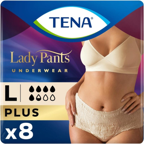 Труси Tena Lady Plus Creme розмір L №8 в Україні - фото №1 Труси Tena Lady Plus Creme розмір L №8 в Україні