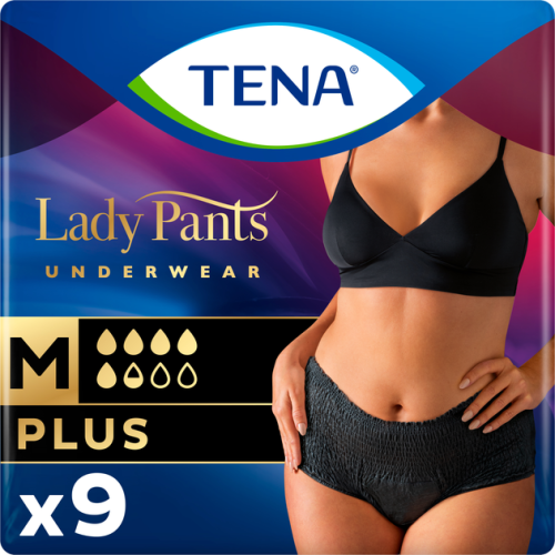 Трусы урологические Tena Lady Pants Plus Black размер М №9 в аптеке - фото №1 Трусы урологические Tena Lady Pants Plus Black размер М №9 в аптеке
