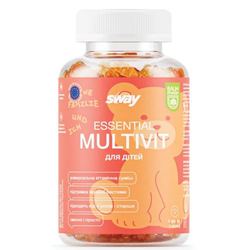 Sway (Свей) Мультивит Для детей желатиновые пастилки №60 в Украине - фото №1 Sway (Свей) Мультивит Для детей желатиновые пастилки №60 в Украине
