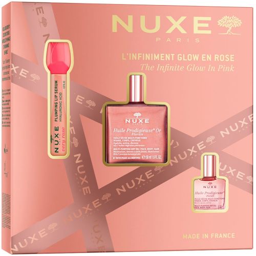 Набір Nuxe (Нюкс) L'infiniment Glow En Rose (Олія суха золото 50 мл+Сироватка для губ 8 мл+Олія суха 10 мл) в Дніпрі : ціни, характеристика. - фото №1 Набір Nuxe (Нюкс) L'infiniment Glow En Rose (Олія суха золото 50 мл+Сироватка для губ 8 мл+Олія суха 10 мл) в Дніпрі : ціни, характеристика.