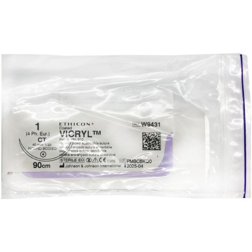 Шовный материал Викрил (Vicryl) 1 Унифарм (Unipharm ) колючая без иглы 90 см 40 мм купить - фото №1 Шовный материал Викрил (Vicryl) 1 Унифарм (Unipharm ) колючая без иглы 90 см 40 мм купить