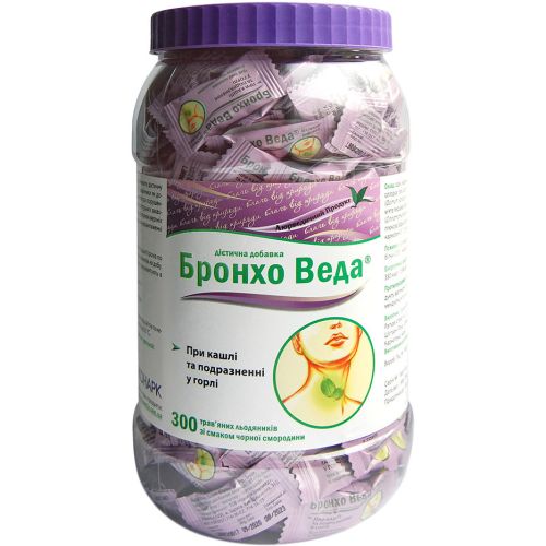 Бронхо Веда со вкусом черной смородины леденцы №300 в аптеке - фото №1 Бронхо Веда со вкусом черной смородины леденцы №300 в аптеке