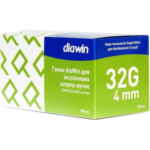 Голка для шприц-ручки Diawin G32 (0,23 x 4 мм) №100 в місті Миколаїв : ціни, характеристика. - фото №1 Голка для шприц-ручки Diawin G32 (0,23 x 4 мм) №100 в місті Миколаїв : ціни, характеристика.