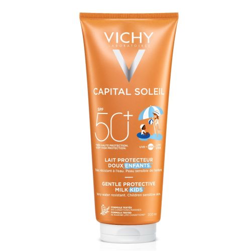 Молочко Vichy (Виши) Capital Soleil солнцезащитное мягкое водостойкое для детей SРF50 300 мл недорого - фото №1 Молочко Vichy (Виши) Capital Soleil солнцезащитное мягкое водостойкое для детей SРF50 300 мл недорого