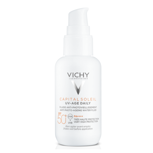 Флюид Vichy (Виши) Capital Soleil невесомый против признаков фотостарения для кожи лица SPF50+ 40 мл в интернет-аптеке - фото №1 Флюид Vichy (Виши) Capital Soleil невесомый против признаков фотостарения для кожи лица SPF50+ 40 мл в интернет-аптеке