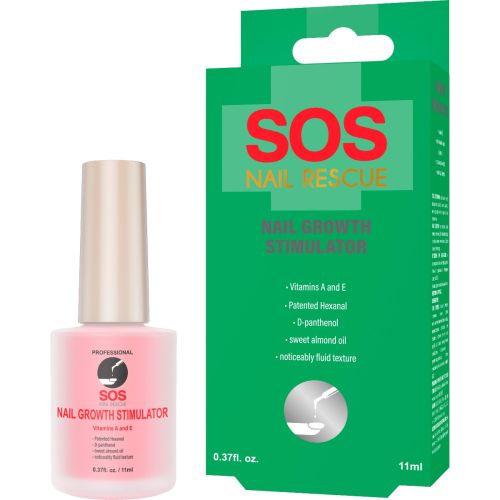 Стимулятор ускоренного роста ногтей SOS Nail Rescue с витаминами Е и Гексаналем, 11 мл купить - фото №1 Стимулятор ускоренного роста ногтей SOS Nail Rescue с витаминами Е и Гексаналем, 11 мл купить