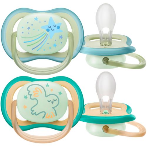 Пустушка Avent (Авент) Ultra Air нічна нейтральна, 0-6 місяців, 2 шт. (SCF376/18) фото - фото №1 Пустушка Avent (Авент) Ultra Air нічна нейтральна, 0-6 місяців, 2 шт. (SCF376/18) фото