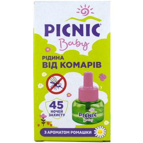 Средство Picnic baby детская жидкость от комаров с ароматом ромашки 30 мл купить - фото №1 Средство Picnic baby детская жидкость от комаров с ароматом ромашки 30 мл купить