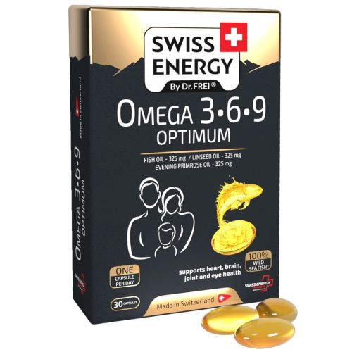 Swiss Energy (Свісс Енерджі) Omega 3-6-9 Optimum капсули №30 недорого - фото №1 Swiss Energy (Свісс Енерджі) Omega 3-6-9 Optimum капсули №30 недорого