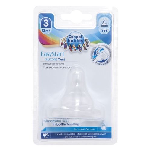 Соска силиконовая Canpol Babies (Канпол Бэбис) EasyStart 21/722 для бутылочек с широким отверстием от 12 месяцев №1 ADD - фото №1 Соска силиконовая Canpol Babies (Канпол Бэбис) EasyStart 21/722 для бутылочек с широким отверстием от 12 месяцев №1 ADD