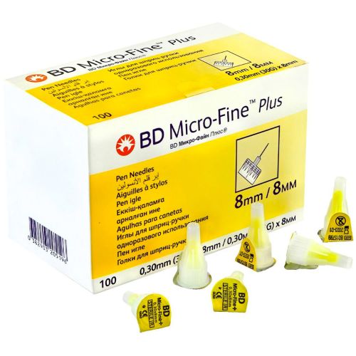 Голки BD Micro-Fine Plus для шприц-ручки 30 G (0,30 x 8,0 мм) №1 в місті Львів : ціни, характеристика. - фото №1 Голки BD Micro-Fine Plus для шприц-ручки 30 G (0,30 x 8,0 мм) №1 в місті Львів : ціни, характеристика.