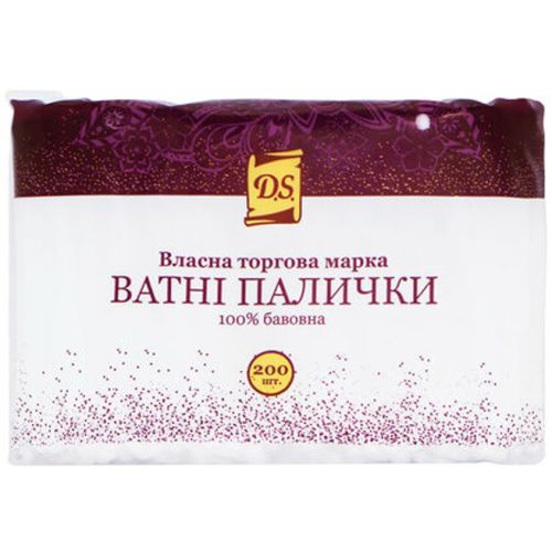 Ватные палочки D.S. в пакете, 200 шт. ADD - фото №1 Ватные палочки D.S. в пакете, 200 шт. ADD