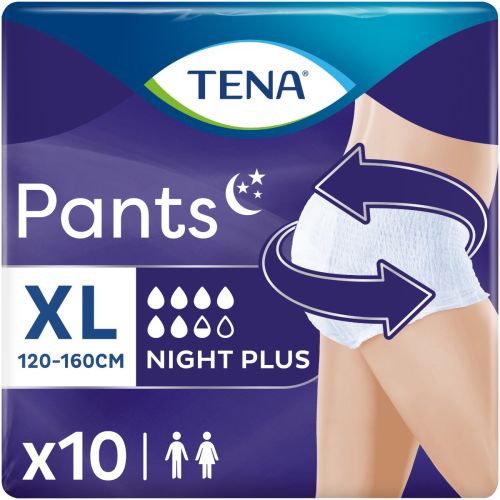 Трусы-подгузники для взрослых Tena Pants Plus Night р.XL 10 шт. в интернет-аптеке - фото №1 Трусы-подгузники для взрослых Tena Pants Plus Night р.XL 10 шт. в интернет-аптеке