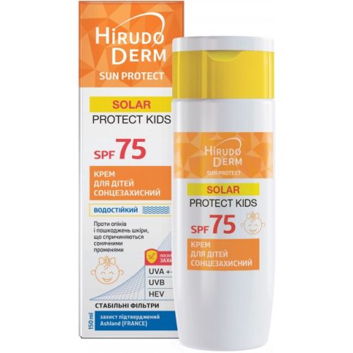 Крем Биокон Hirudo Derm Sun Protect Kids солнцезащитный SPF 75 150 мл в аптеке - фото №1 Крем Биокон Hirudo Derm Sun Protect Kids солнцезащитный SPF 75 150 мл в аптеке