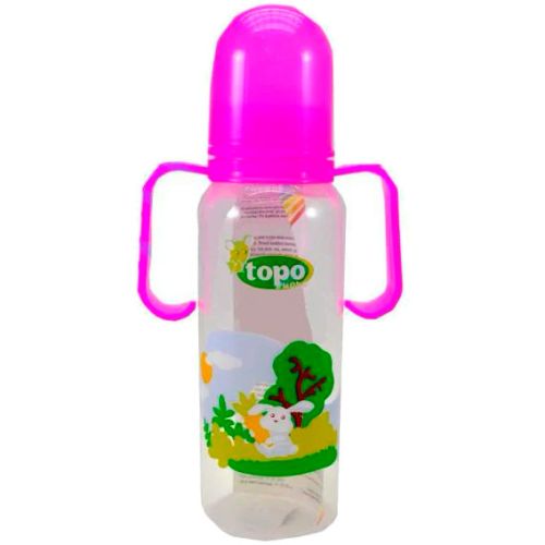 Бутылочка для кормления Topo Buono с ручками + силиконовая соска, 250 мл (T003) купить - фото №1 Бутылочка для кормления Topo Buono с ручками + силиконовая соска, 250 мл (T003) купить