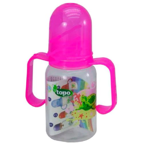 Бутылочка для кормления Topo Buono с ручками + силиконовая соска, 150 мл (T004) купить - фото №1 Бутылочка для кормления Topo Buono с ручками + силиконовая соска, 150 мл (T004) купить