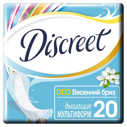 Прокладки Alldays Discreet Deo Spring Breeze 20 шт (ежедневные) цена - фото №1 Прокладки Alldays Discreet Deo Spring Breeze 20 шт (ежедневные) цена