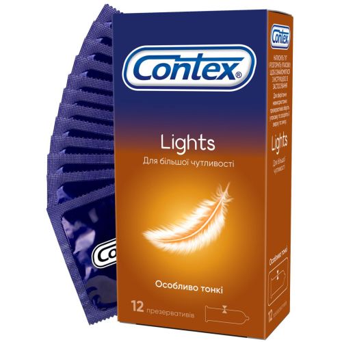 Презервативы Contex Lights особенно тонкие №12 заказать - фото №1 Презервативы Contex Lights особенно тонкие №12 заказать
