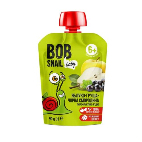 Пюре фруктове Bob Snail (Равлик Боб) яблуко-груша 90 г купити - фото №1 Пюре фруктове Bob Snail (Равлик Боб) яблуко-груша 90 г купити