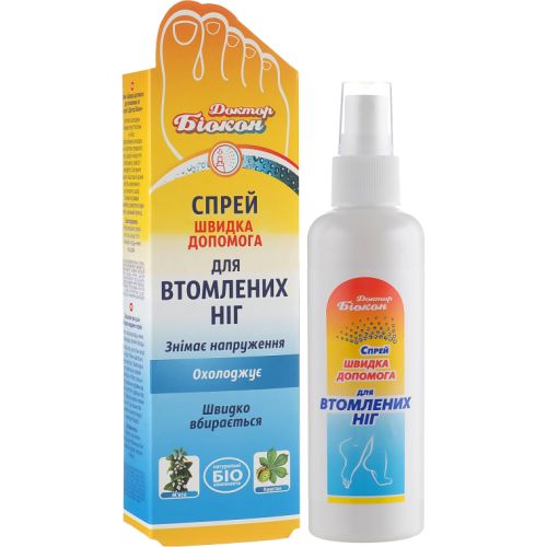 Спрей Доктор Биокон Быстрая помощь для уставших ног, 100 мл купить - фото №1 Спрей Доктор Биокон Быстрая помощь для уставших ног, 100 мл купить