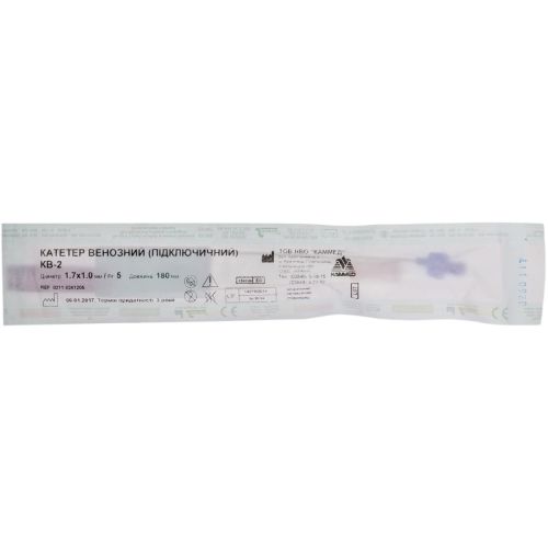 Катетер подключичный 1,7х1,0 мм КВ-2 фото - фото №1 Катетер подключичный 1,7х1,0 мм КВ-2 фото