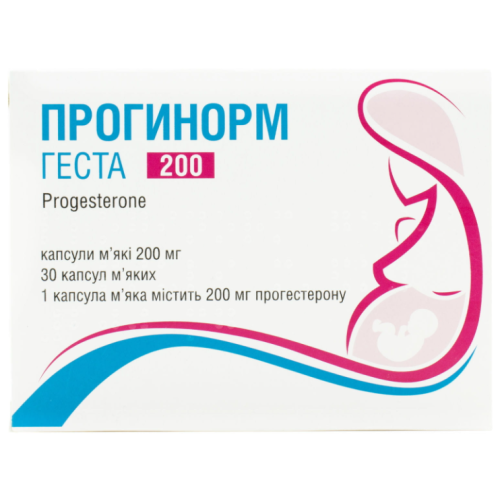 Прогинорм Геста 200 мг капсулы №30 заказать - фото №1 Прогинорм Геста 200 мг капсулы №30 заказать
