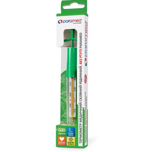 Термометр Paramed без ртути медицинский стеклянный 1 шт. заказать - фото №1 Термометр Paramed без ртути медицинский стеклянный 1 шт. заказать