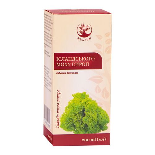 Ісландський мох сироп 200 мл купити - фото №1 Ісландський мох сироп 200 мл купити