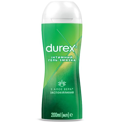 Гель-смазка Durex Play Massage 2в1 Aloe Vera с алоэ вера для массажа, 200 мл в Украине - фото №1 Гель-смазка Durex Play Massage 2в1 Aloe Vera с алоэ вера для массажа, 200 мл в Украине
