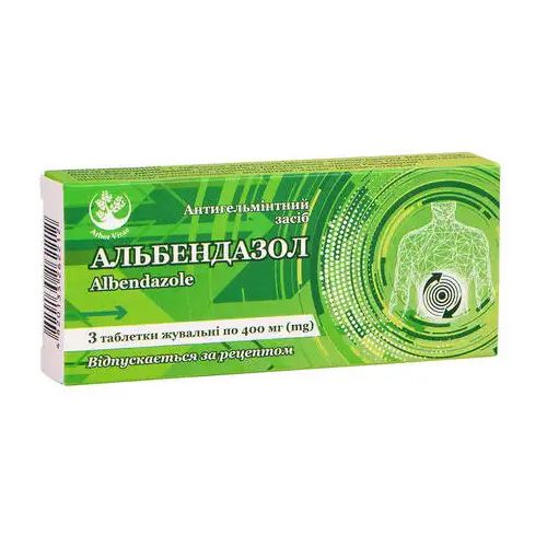 Альбендазол 400 мг таблетки 3 шт. в городе Одесса : цены, характеристики. - фото №1 Альбендазол 400 мг таблетки 3 шт. в городе Одесса : цены, характеристики.