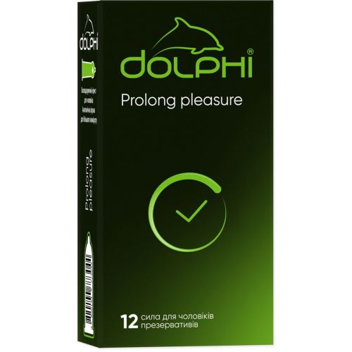 Презервативи латексні Dolphi Prolong pleasure з пролонгуючим ефектом №12 в місті Львів : ціни, характеристика. - фото №1 Презервативи латексні Dolphi Prolong pleasure з пролонгуючим ефектом №12 в місті Львів : ціни, характеристика.