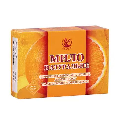 Мило натуральне з ефірною олією апельсину, лемонграсу та апельсиновою цедрою, 75 г в інтернет-аптеці - фото №1 Мило натуральне з ефірною олією апельсину, лемонграсу та апельсиновою цедрою, 75 г в інтернет-аптеці