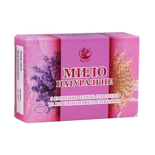 Мило натуральне з ефірною олією лаванди та вівсяними пластівцями, 75 г ADD - фото №1 Мило натуральне з ефірною олією лаванди та вівсяними пластівцями, 75 г ADD