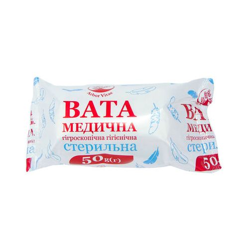 Вата медицинская стерильная 50 г в интернет-аптеке - фото №1 Вата медицинская стерильная 50 г в интернет-аптеке