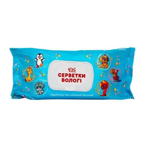 Салфетки влажные D.S. детские с клапаном 100 шт. в аптеке - фото №1 Салфетки влажные D.S. детские с клапаном 100 шт. в аптеке