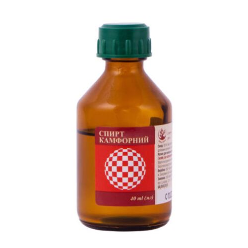 Камфорный спирт 10% раствор 40 мл в Украине - фото №1 Камфорный спирт 10% раствор 40 мл в Украине