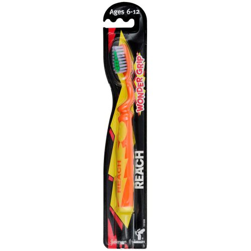 Зубная щетка Reach Wonder Grip Детская, 6-12 лет, в ассортименте недорого - фото №1 Зубная щетка Reach Wonder Grip Детская, 6-12 лет, в ассортименте недорого