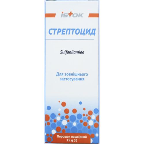 Стрептоцид порошок накожный 15 г №1 заказать - фото №1 Стрептоцид порошок накожный 15 г №1 заказать