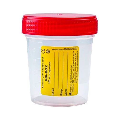Контейнер Uri-Box для забору сечі 120 мл, стерильний, 1 шт. фото - фото №1 Контейнер Uri-Box для забору сечі 120 мл, стерильний, 1 шт. фото