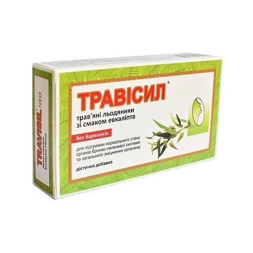 Травісил Нео трав'яні льодяники зі смаком евкаліпта №16 в місті Одеса : ціни, характеристика. - фото №1 Травісил Нео трав'яні льодяники зі смаком евкаліпта №16 в місті Одеса : ціни, характеристика.