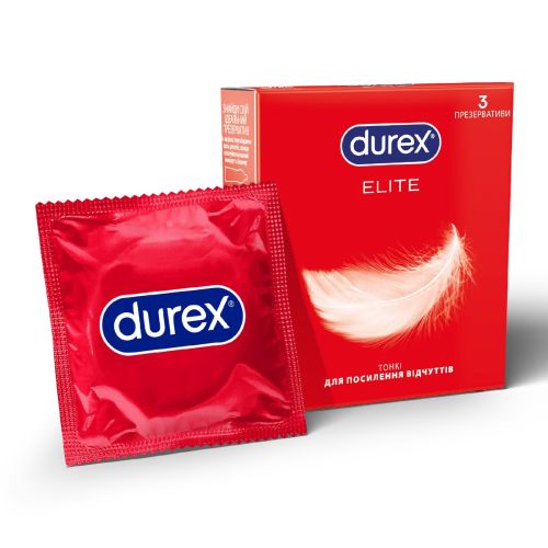 Презервативи латексні з силіконовою змазкою DUREX Elite (тонкі), З шт. в Дніпрі : ціни, характеристика. - фото №1 Презервативи латексні з силіконовою змазкою DUREX Elite (тонкі), З шт. в Дніпрі : ціни, характеристика.