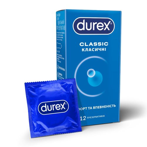 Презервативи латексні з силіконовою змазкою DUREX Сlassic (класичні), 12 шт. в Дніпрі : ціни, характеристика. - фото №1 Презервативи латексні з силіконовою змазкою DUREX Сlassic (класичні), 12 шт. в Дніпрі : ціни, характеристика.