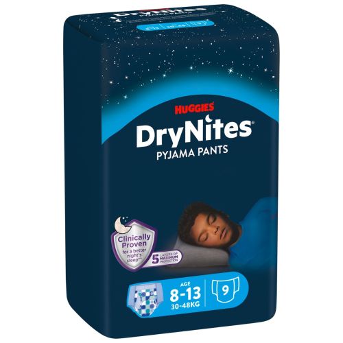 Трусы-подгузники Huggies (Хаггис) DryNites для мальчиков ночные 8-13 лет (30-48 кг) №9 заказать - фото №1 Трусы-подгузники Huggies (Хаггис) DryNites для мальчиков ночные 8-13 лет (30-48 кг) №9 заказать