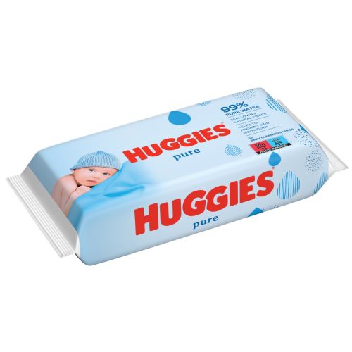 Серветки вологі Huggies Pure №56 в аптеці - фото №1 Серветки вологі Huggies Pure №56 в аптеці
